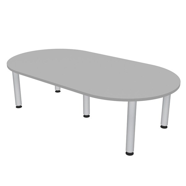 45.25 in W, 84 in L, 29 in H, Engineered Wood Top, Grey